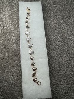 2 Tone Heart Gold/ Bling Bracelet 