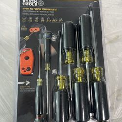 Legendary Klein Tools 8pc Screwdriver Set w\ Magnetizer 85808 Brand New!