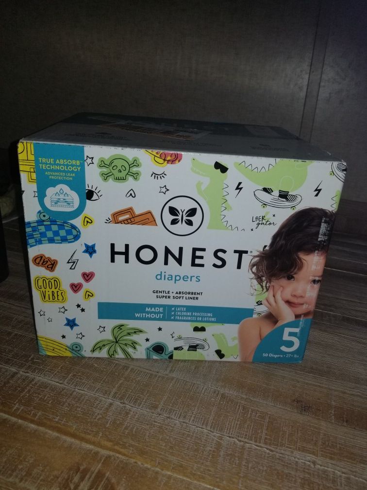 I have 2 box of Honest diapers size #5 asking $20 each.must pick up.