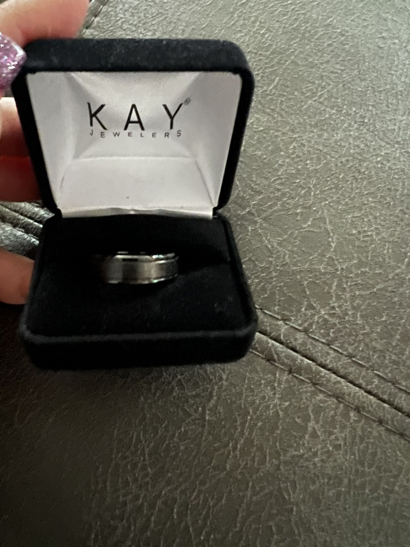 New Mens 8mm Wedding Band Black Tungsten Carbide