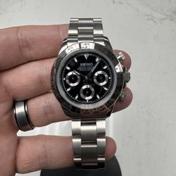 Sēiko Mod VK63 Quartz Movement Chronograph 39mm Mens Watch