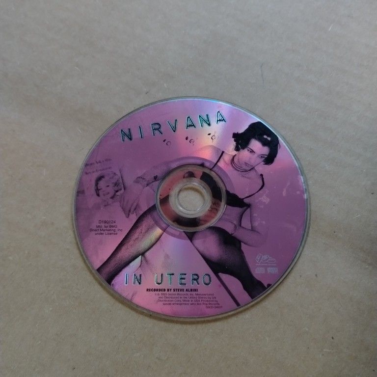 In Utero by Nirvana (US) (CD, Sep-1993, Geffen) Disc Only