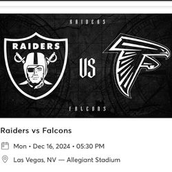 Las Vegas Raiders vs Atlanta Falcons game tickets MNF