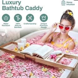 Luxury Bamboo Bathtub Caddy