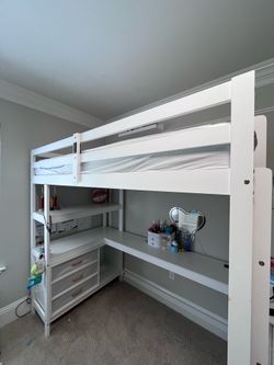 Loft Bed with Desk (like new)