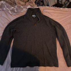 Grey Polo Quarter Zip Medium