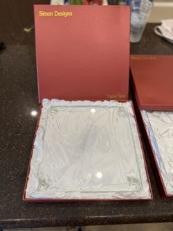 2 - Simon Designs Crystal Cake Plate 10”