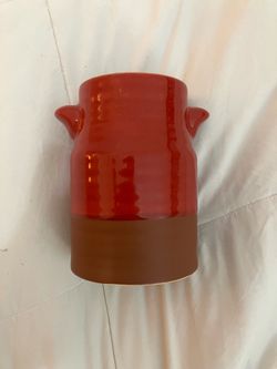 Vintage Teleflora Ceramic Ridged Vase - 6.5” x 5.5”