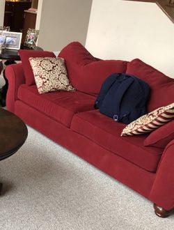 Pair of red couches