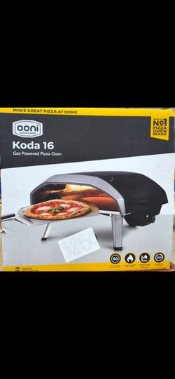 Ooni Koda 16 Propane Gas Pizza Oven – 16" Gas Powered Outdoor Oven with 28 mBar Regulator and Gas Hose, Gas Powered Portable Pizza Oven - Foundry Blac