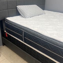 Queen Premium Mattress With Box Spring