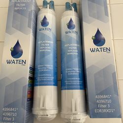 Waten H2O Whirlpool Ice and Water Refrigerator Filter 3, EDR3RXD1, Two-Pack