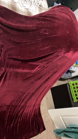 Burgundy curtains