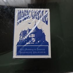 The Hollywood Magic Castle Blue Deck Of Playing Cards Rare Vintage Unopened 