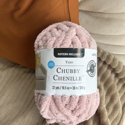 Chubby Chenille Yarn by Loops & Threads | Color: BLUSH