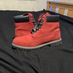 Red And Black Timberland’s Size 12 