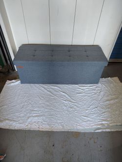 Blue ottoman