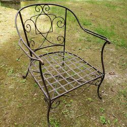 Wrought Iron Chair With Cushions