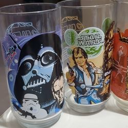 VINTAGE STAR WARS GLASSES 