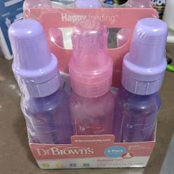 Brand new  6 Dr. BROWN  baby bottles in package ( never open still sealed)