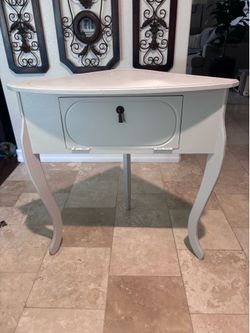 Vintage Corner Accent Cabinet