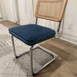 Green Rattan Dining Chairs Set of 2