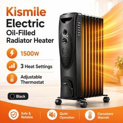Kismile 1500W Oil-Filled Radiator Heater