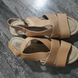 Bella Vita Made In Italy Beige Wedges- Shoes 8W