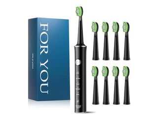 Electric Toothbrush Set with 8 Replacement Heads