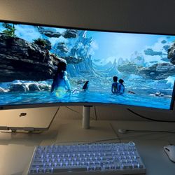 34inch WQHD White Monitor (21:9)