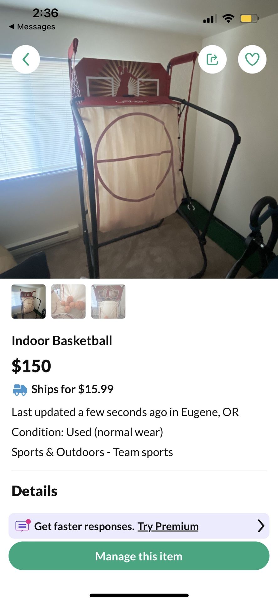 For Kids INDOOR BASKETBALL HOOP