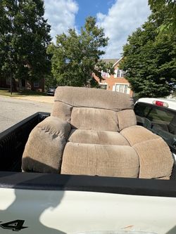 Tan Fabric Recliner Chair