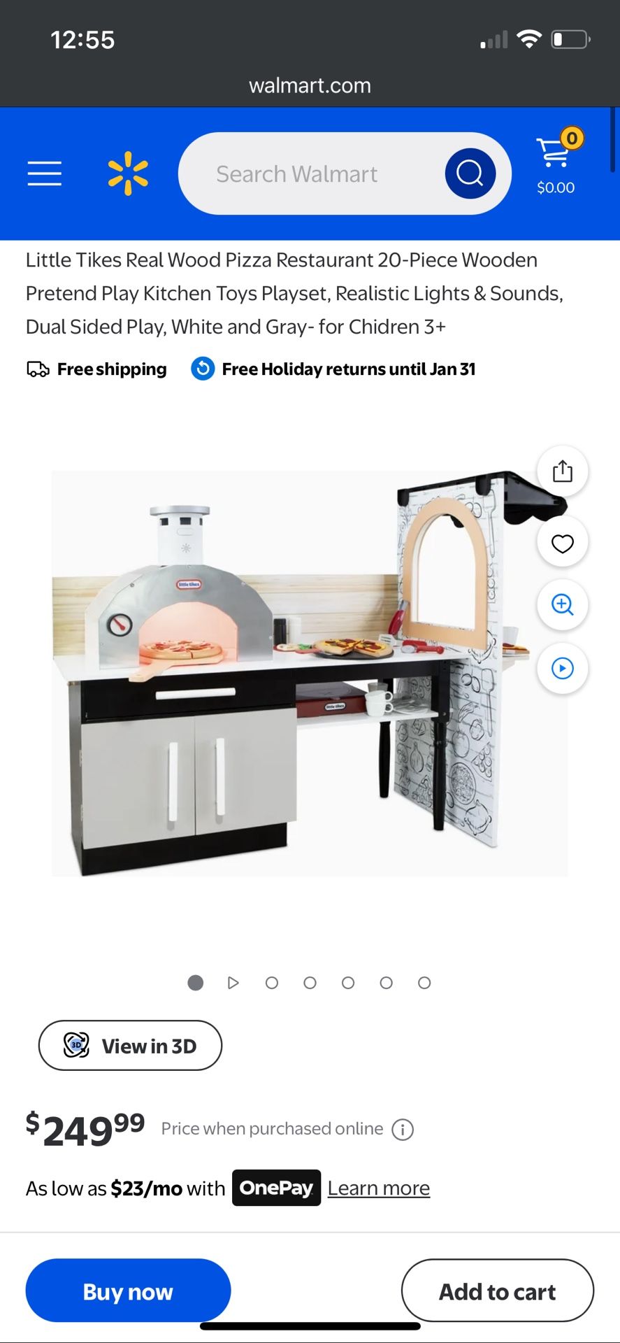 Kids Pizza Restaurant W/ Accessories