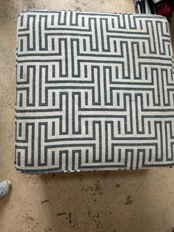 Ottoman and 2 matching pillows