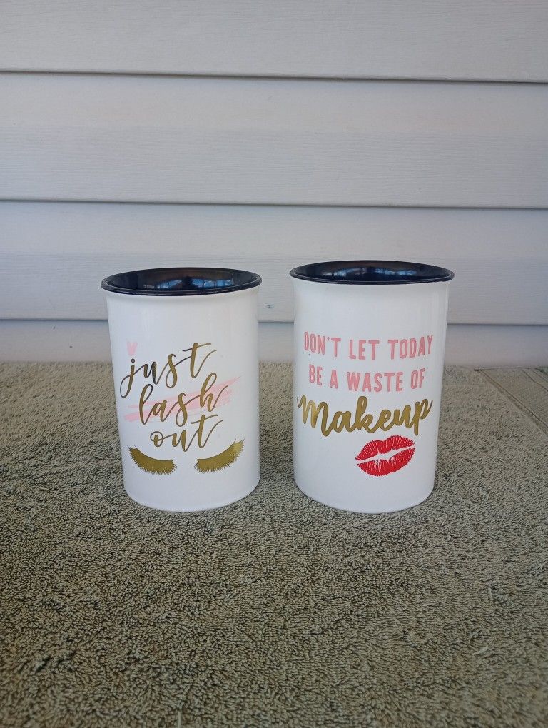 Makeup brush holders