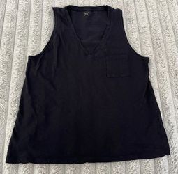 Women’s L Madewell V Neck Black Tank