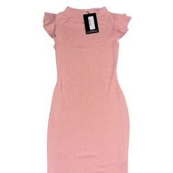 Light Blush Pink Pretty Little Thing Bodycon Dress 