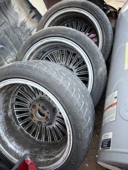 BMW TIRES  245/40 R- 18. WITH RIMS 3 Tires Total Pick Up Yarbrough Firm Cash $300. 