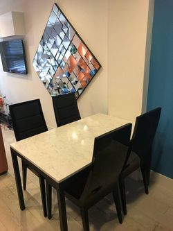 Rosetto Sapphire Black italian Dining Chairs (set of 4)