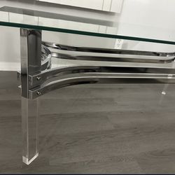 Glass Acrylic Coffee Table 