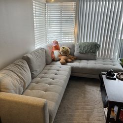 Couch Sectional Ginger Grey