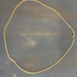 14k Gold Solid Mariner Link Unisex Chain 18”