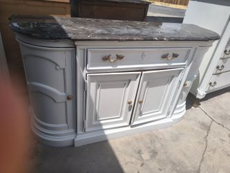 Marble top dresser cabinet