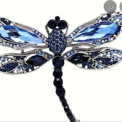 DRAGONFLY CRYSTAL COLORFUL  NEW BROOCH