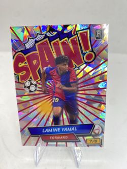 Lamine Yamal 2024 Wild Card Comix Spain! Silver Crystal cracked Ice #LY1 RC /8