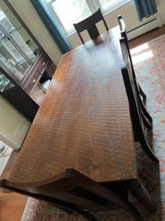 Wood Table with Chairs& Bench