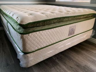 Queen Organic Elite Superior Hybrid Cool Gel Memory Foam Pillow Top 14inch Mattress