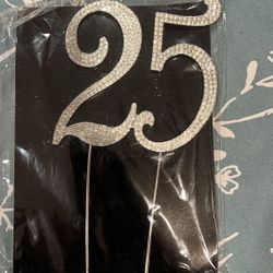 Number 25 Cake Topper 