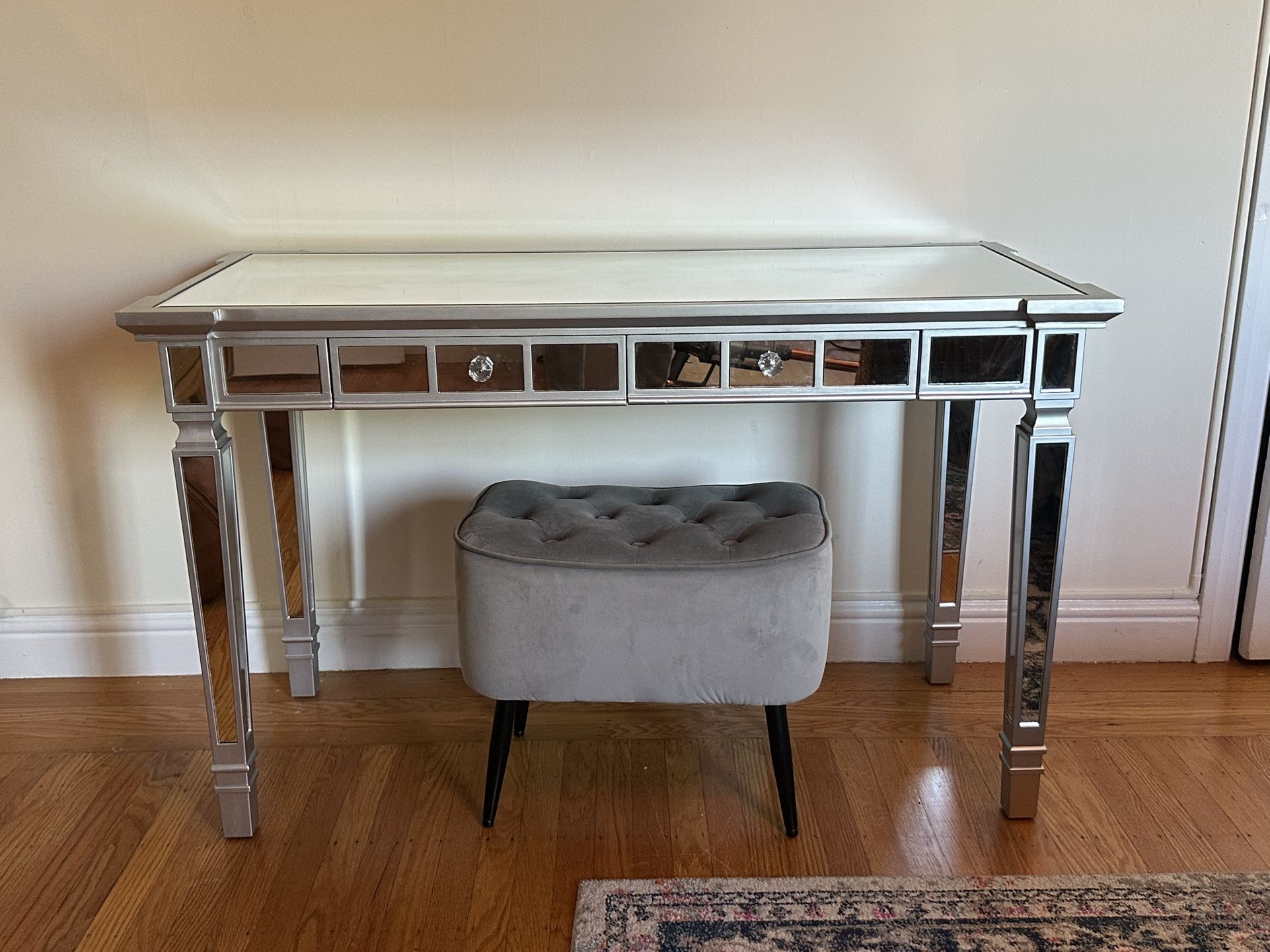 Desk With Drawers And Stool