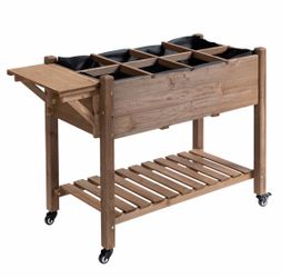 Raised Garden Bed Planter Cart on Wheels (new in box)
